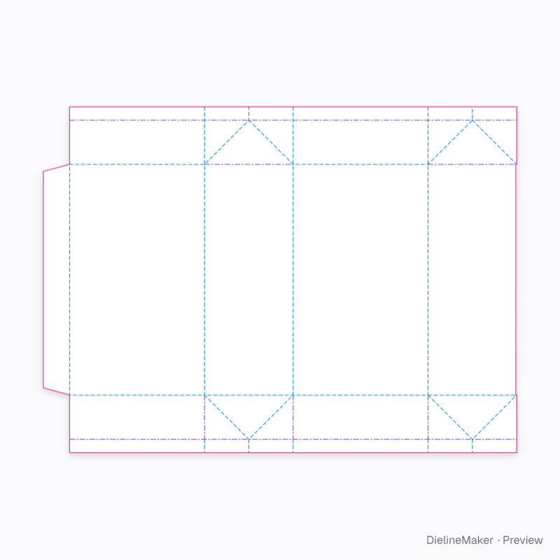 Drink carton 250 ml flat dieline