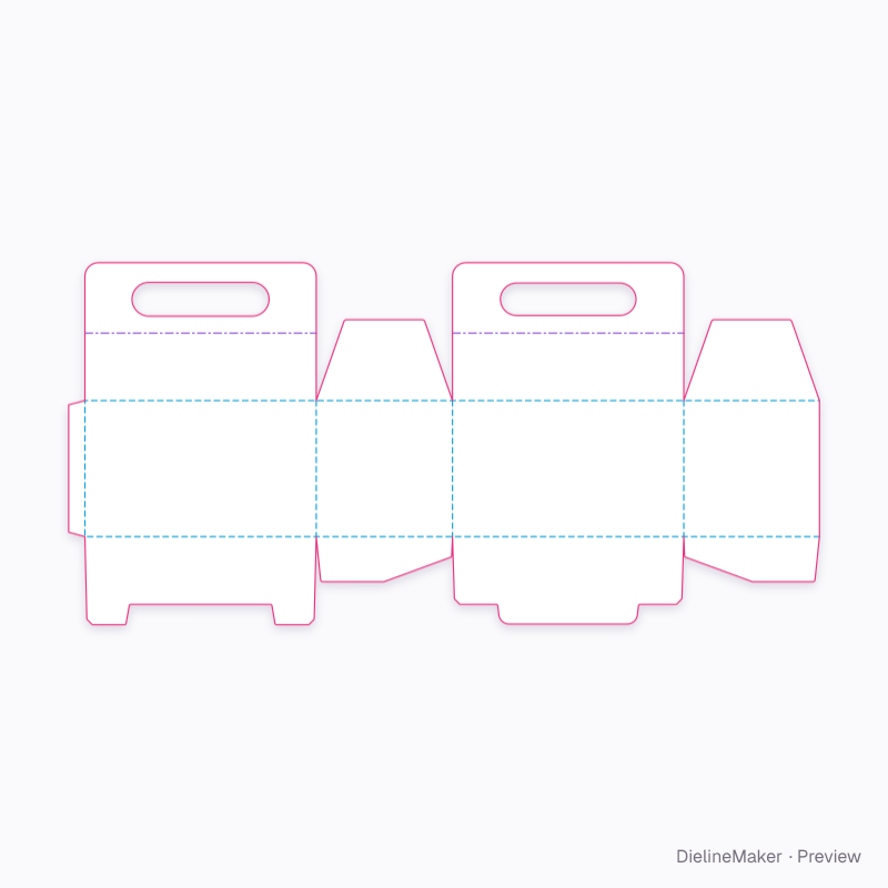 Kids meal box flat dieline