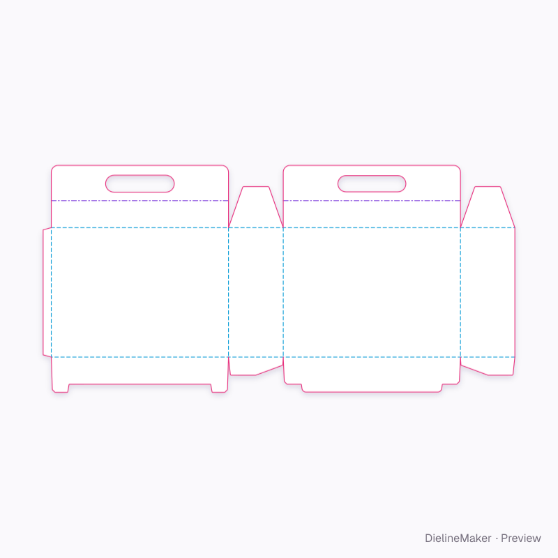 Toy carry case flat dieline