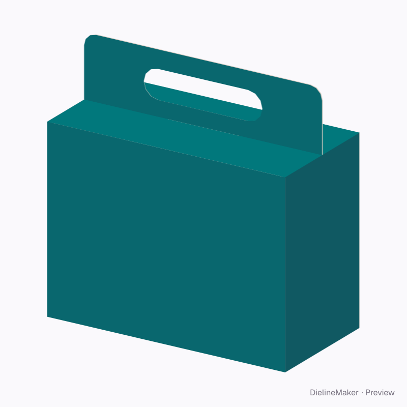 Carton with handle from the main flaps
