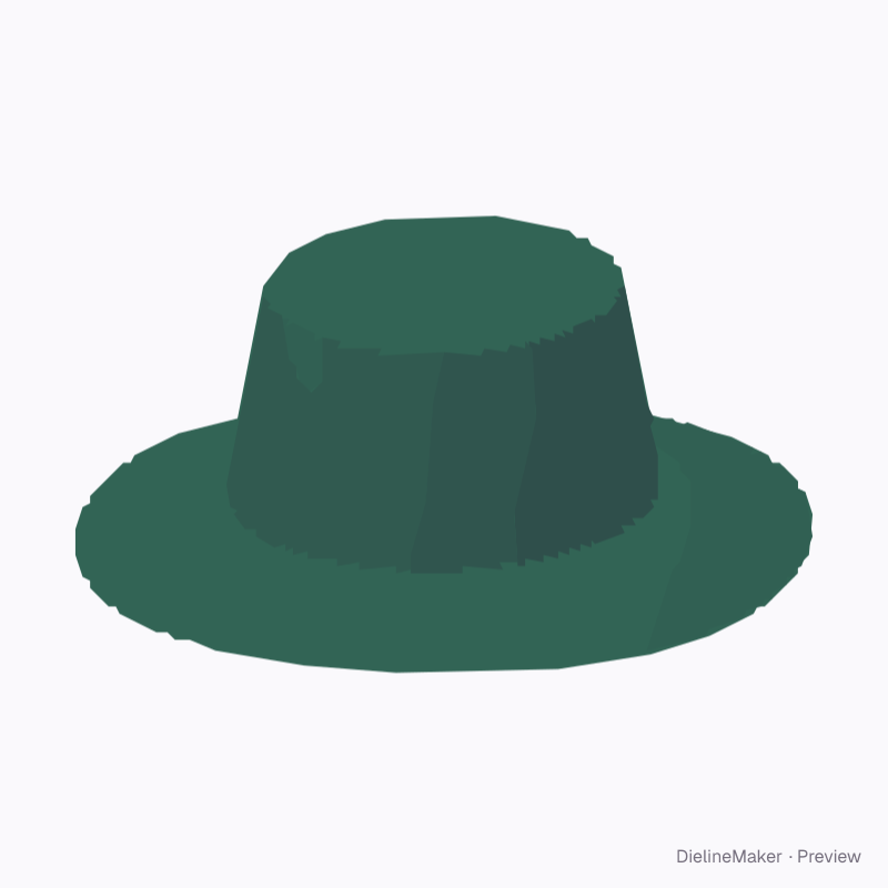 Forest wide-brim fishing hat