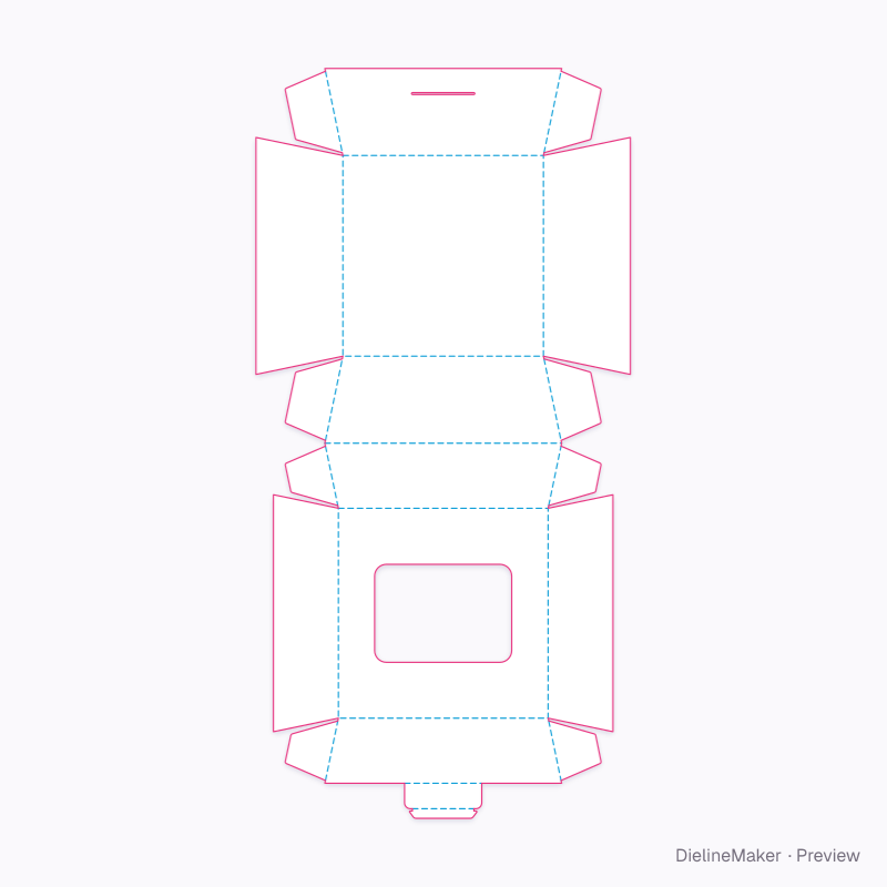 Dessert clamshell flat dieline