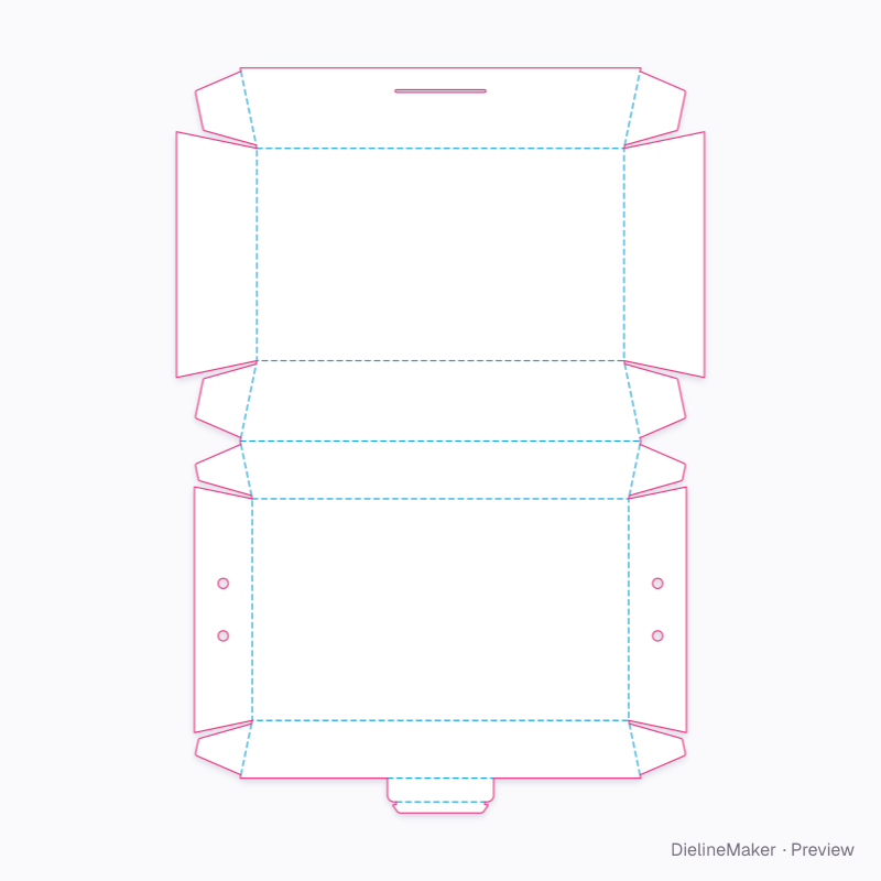 Panini clamshell flat dieline