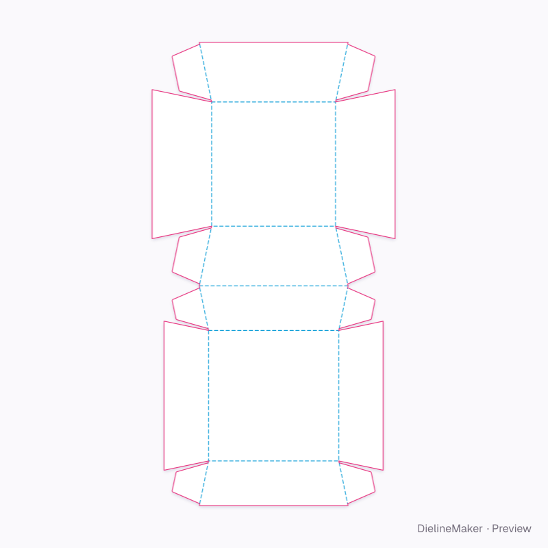 Plain burger box flat dieline