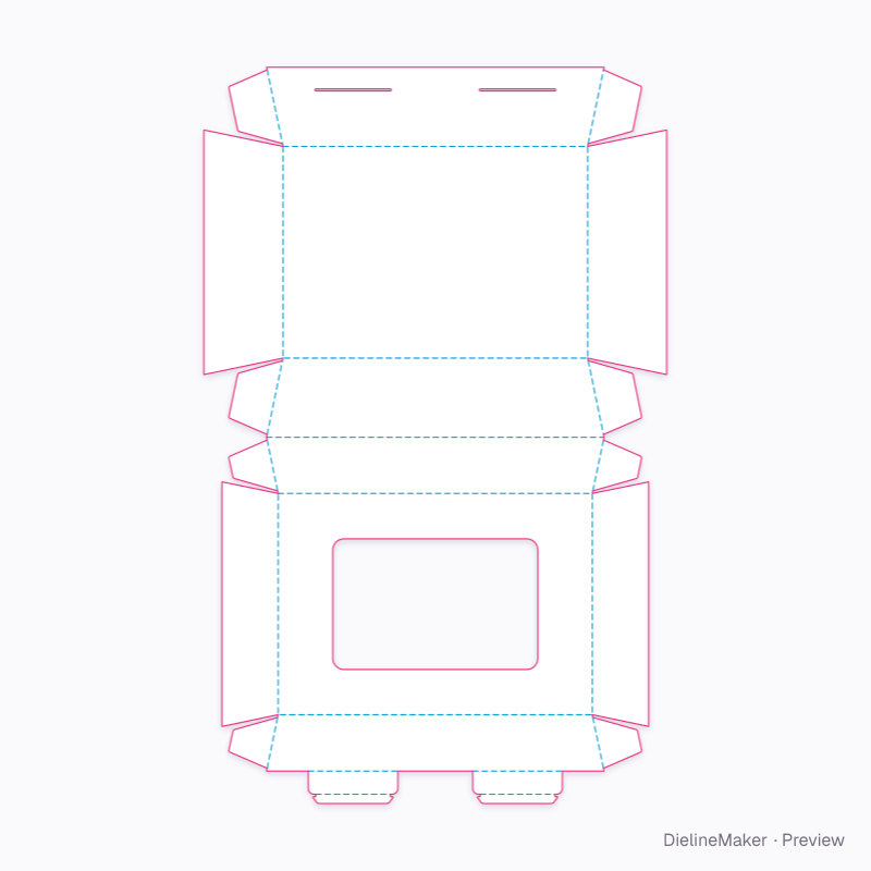 Salad & meal clamshell flat dieline