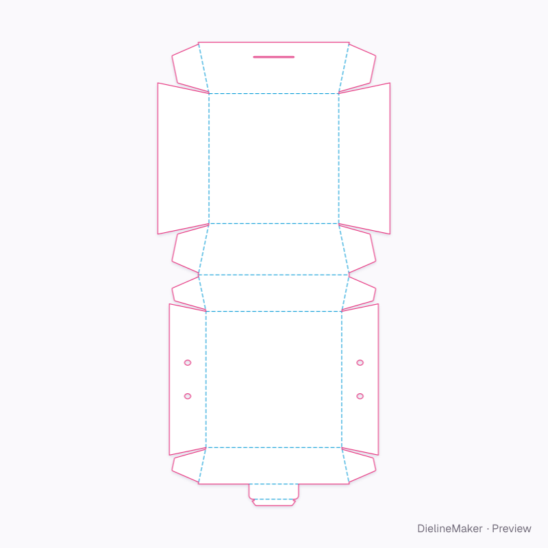 Breakfast muffin clamshell — Burger clamshell flat dieline