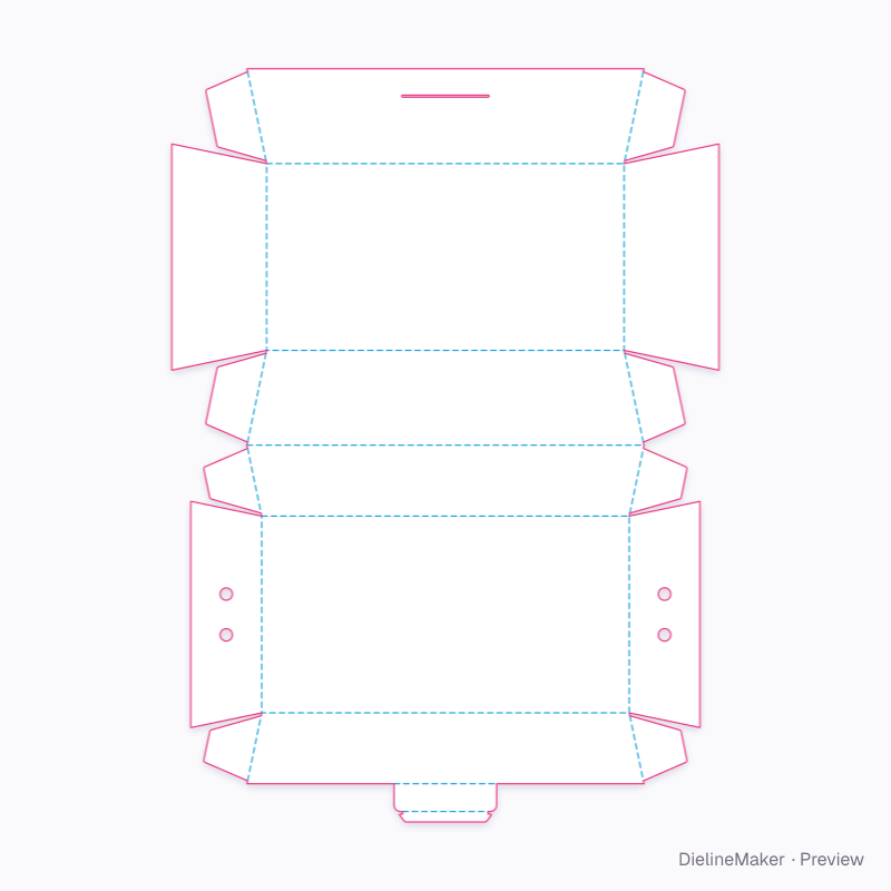 Fish sandwich clamshell — Burger clamshell flat dieline