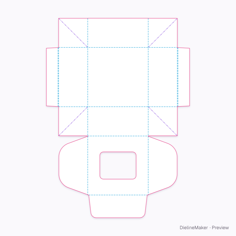 Flat dieline preview