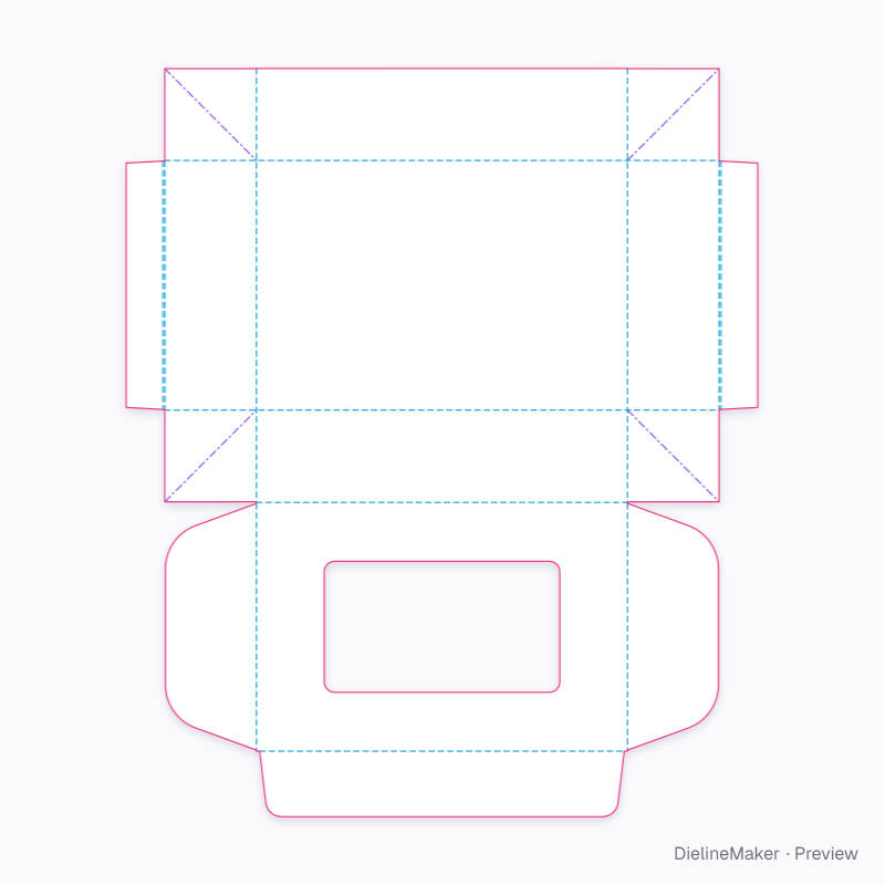 Flat dieline preview
