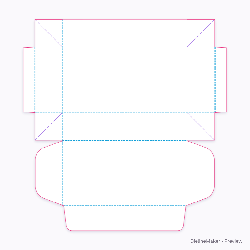 Tart pair box — Cake box flat dieline