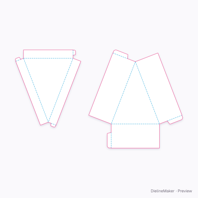 Cheesecake wedge tray flat dieline