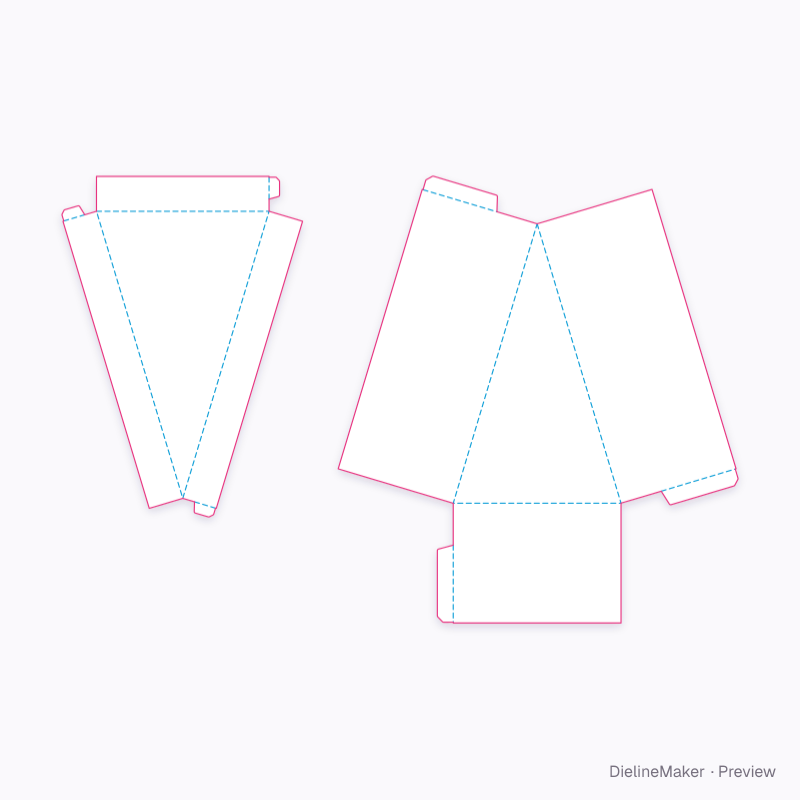 Classic cake slice tray flat dieline