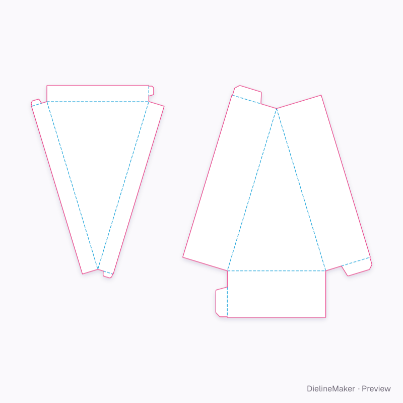 Cake-slice party favour flat dieline