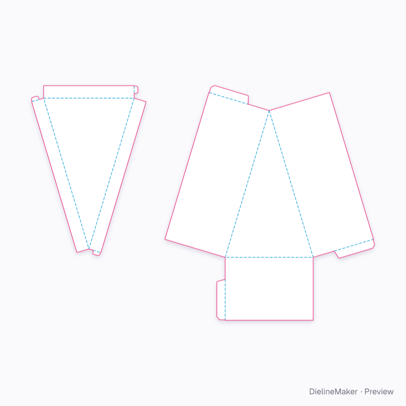 Cake-slice tray & lid flat dieline