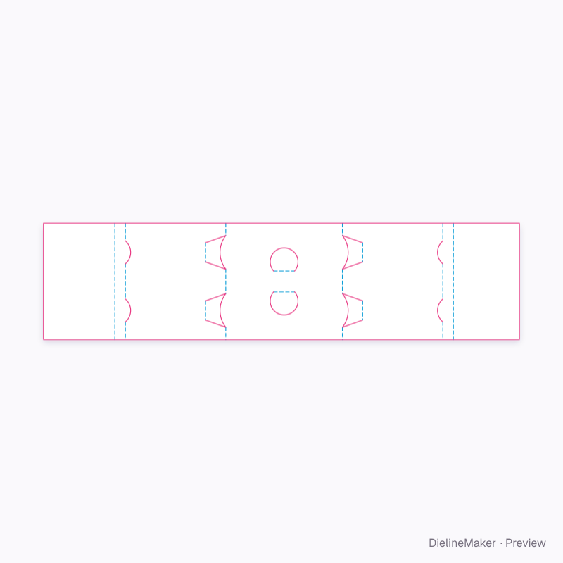 4-can glued wrap 2×2 132×132×122 flat dieline