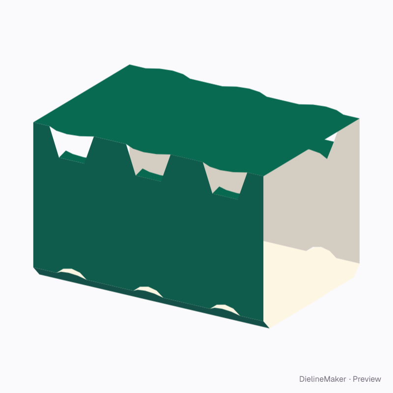 6-can glued wrap 3×2 198×132×122