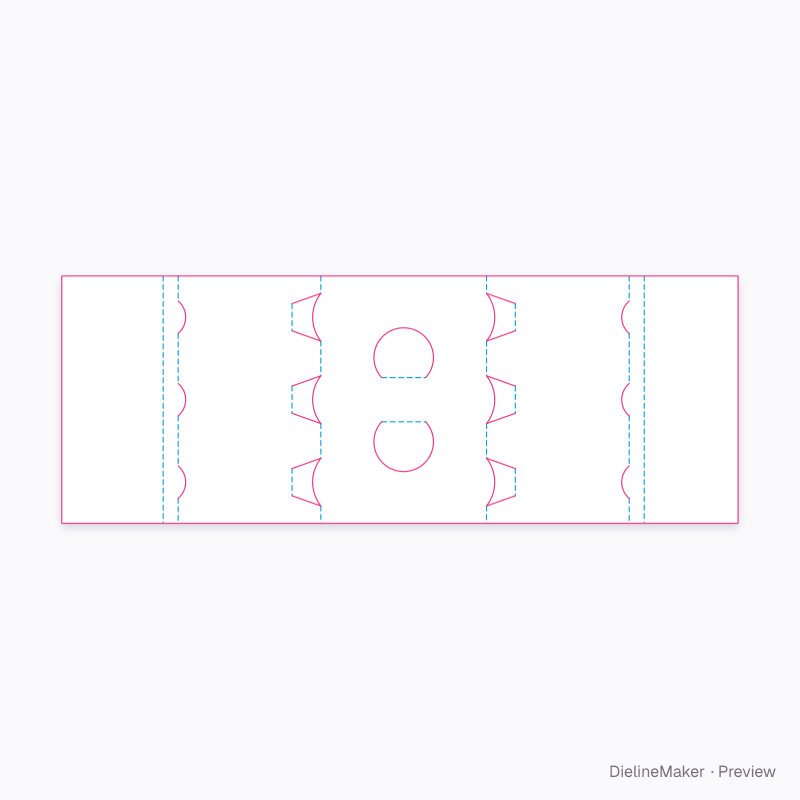 6-can glued wrap 3×2 198×132×122 flat dieline