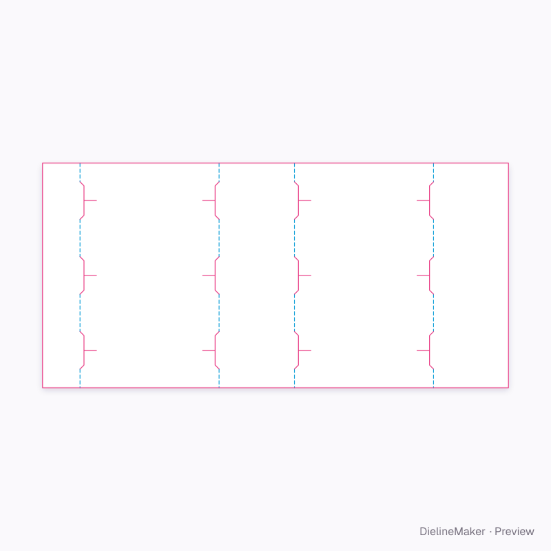 Can wrap-around multipack flat dieline
