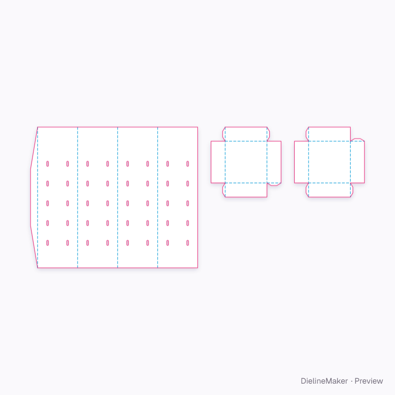 Counter peg column flat dieline