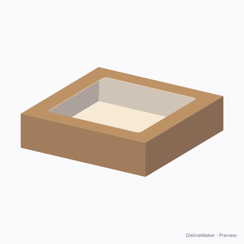 Tray with doubled window lid