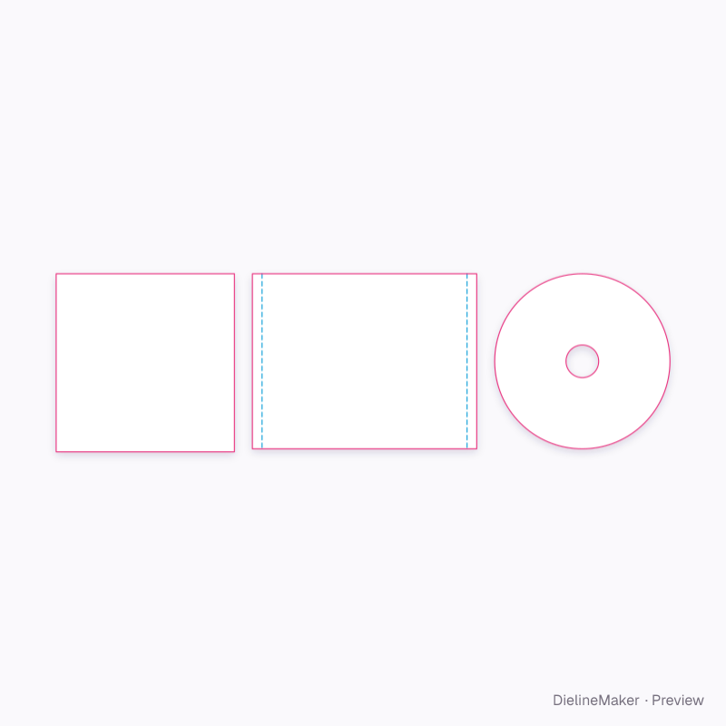 CD jewel case + disc artwork area