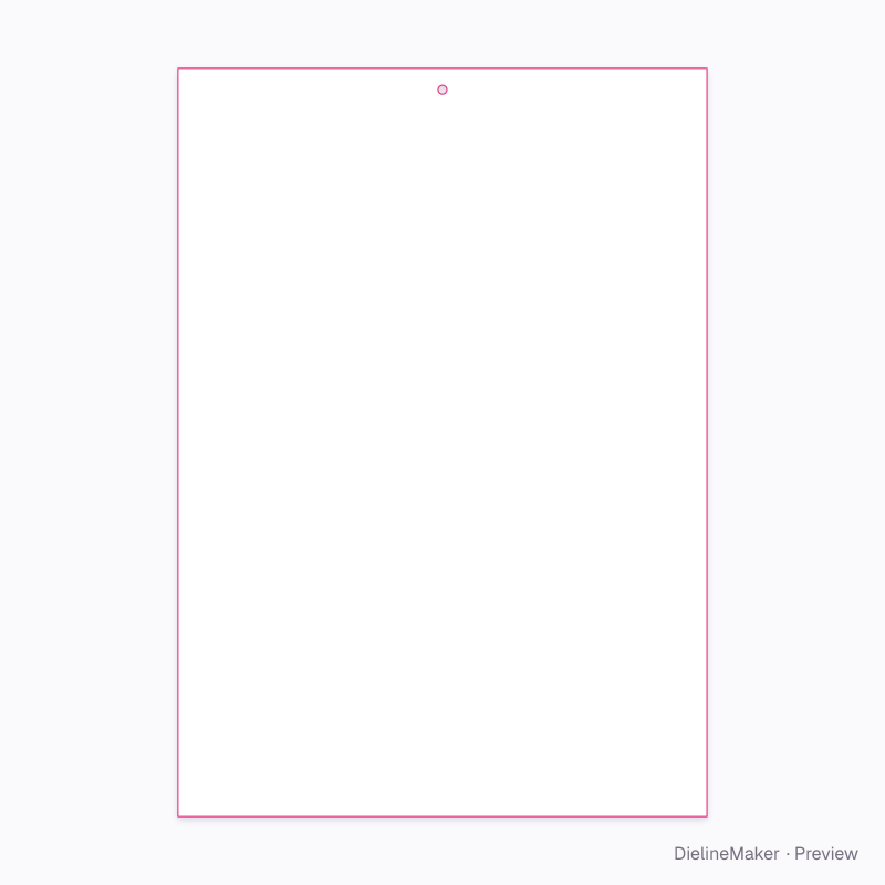 A3 hanging sign flat dieline
