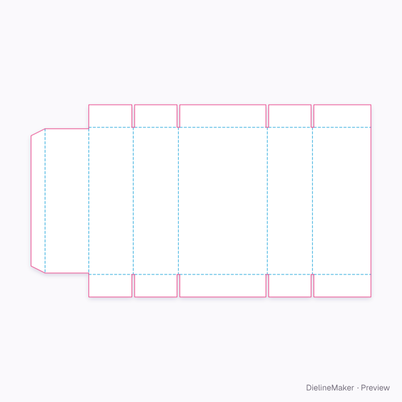 Two-bottle shipper 200×100×330 flat dieline