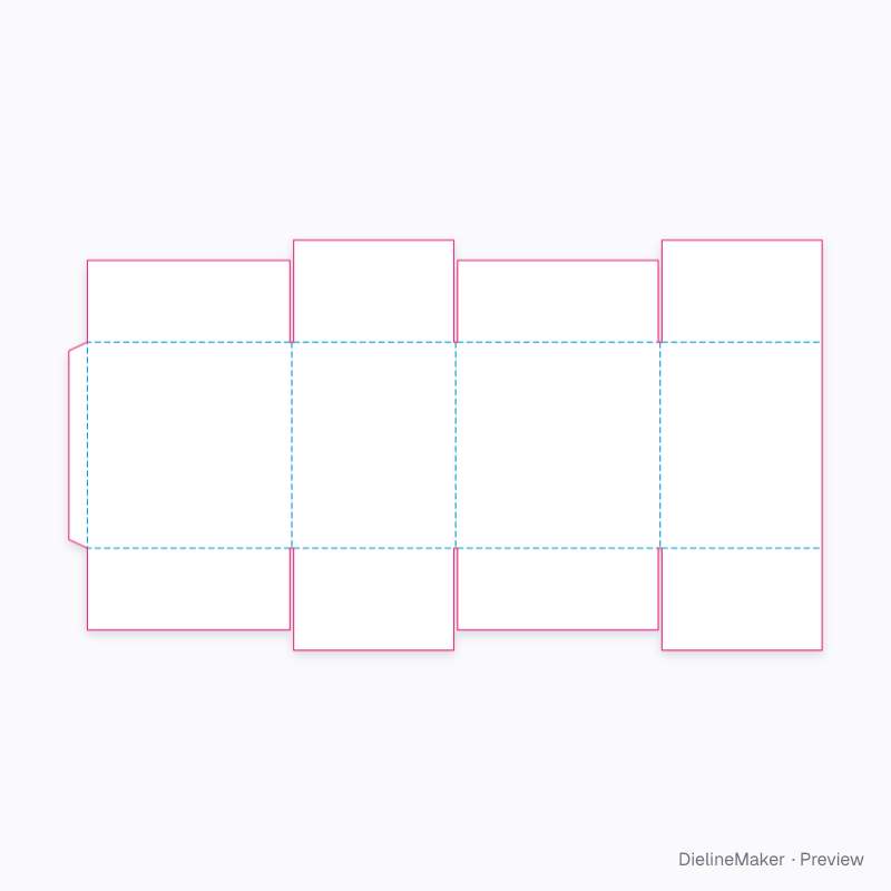 Small appliance carton — Centre special box flat dieline