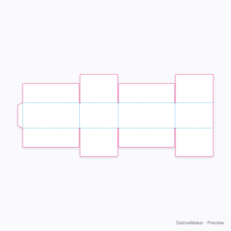 Footwear shipping carton — Centre special box flat dieline