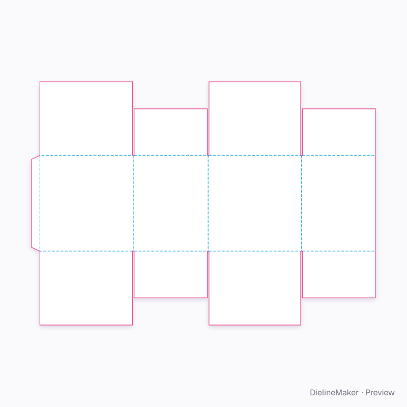 Small appliance carton — Centre special full overlap box flat dieline