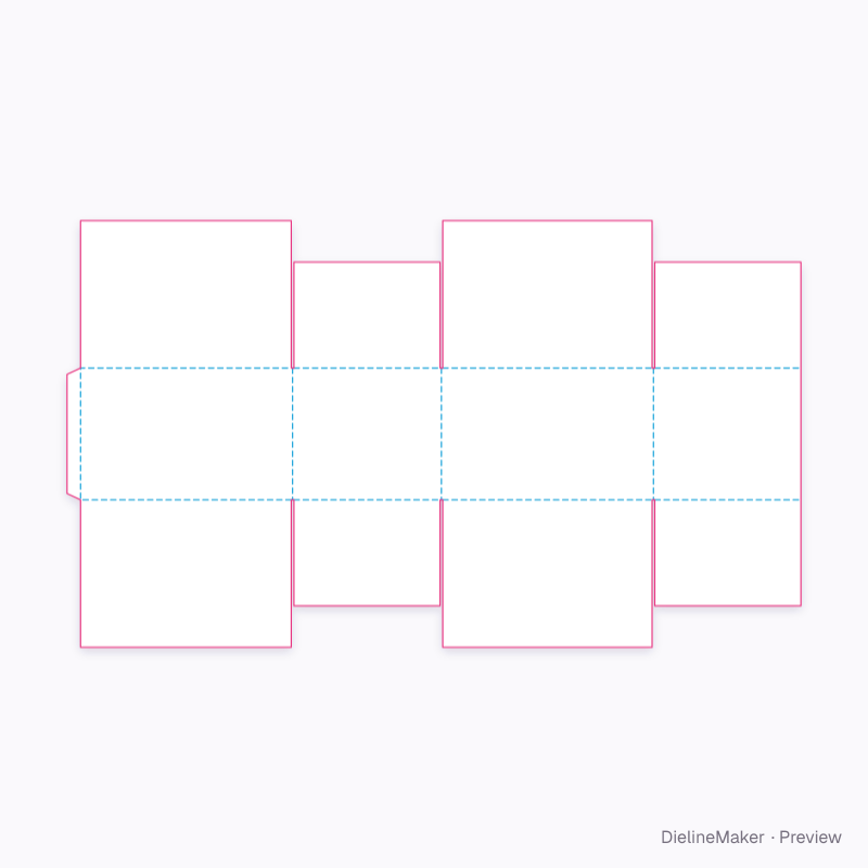 Bulk refill shipping carton — Centre special full overlap box flat dieline