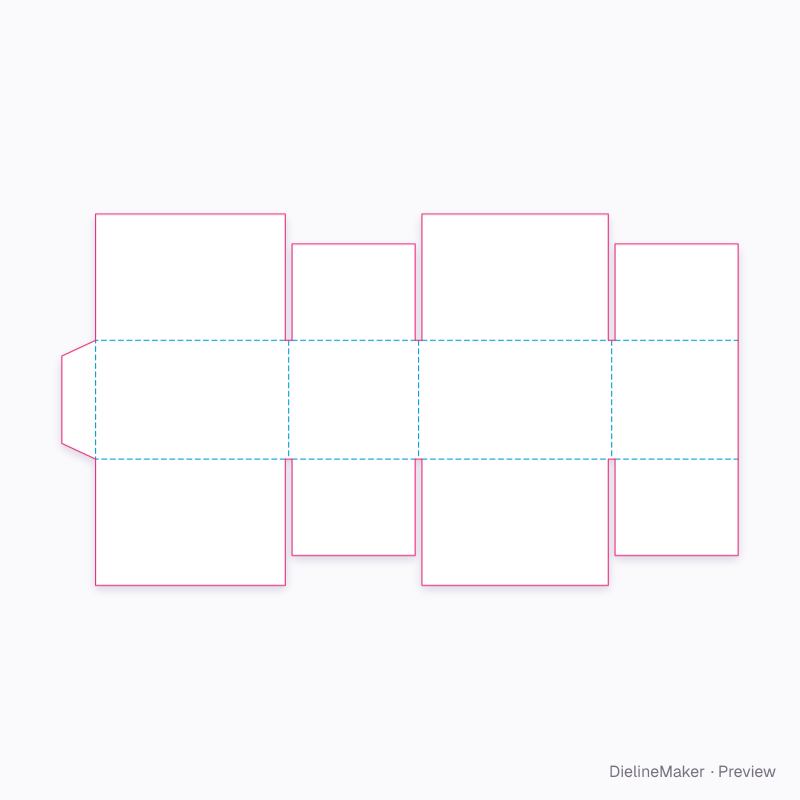 Flat dieline preview