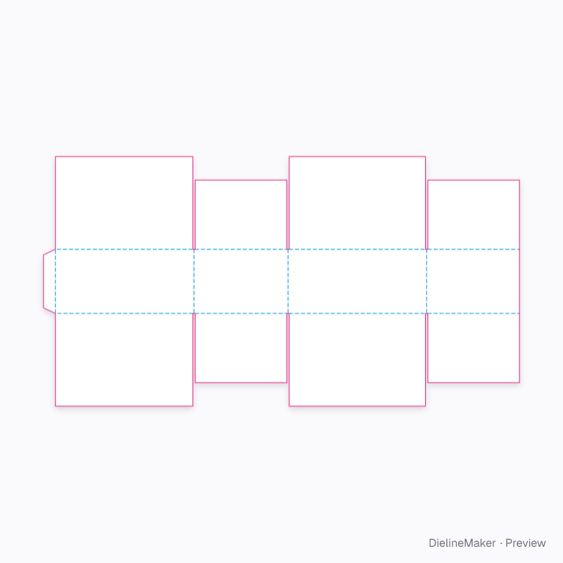 Footwear shipping carton — Centre special full overlap box flat dieline