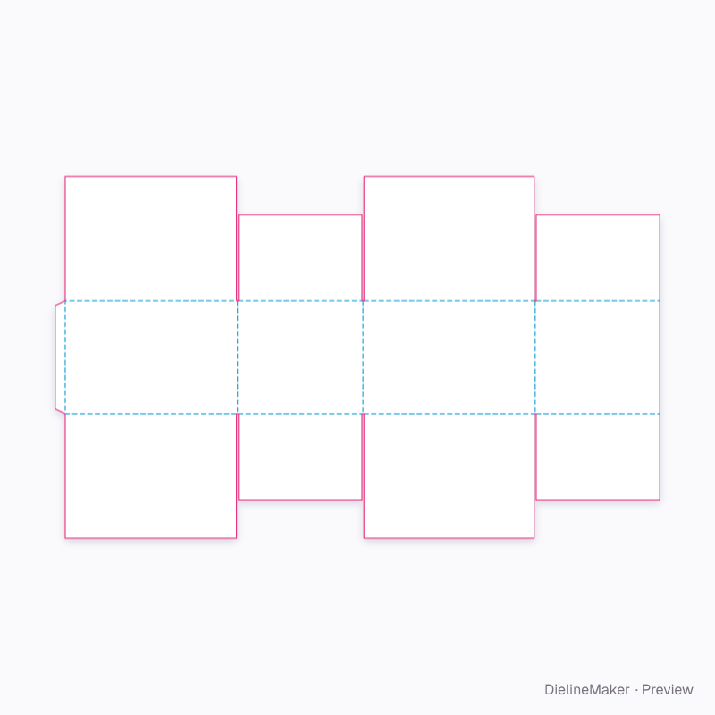 Housewares shipping carton — Centre special full overlap box flat dieline