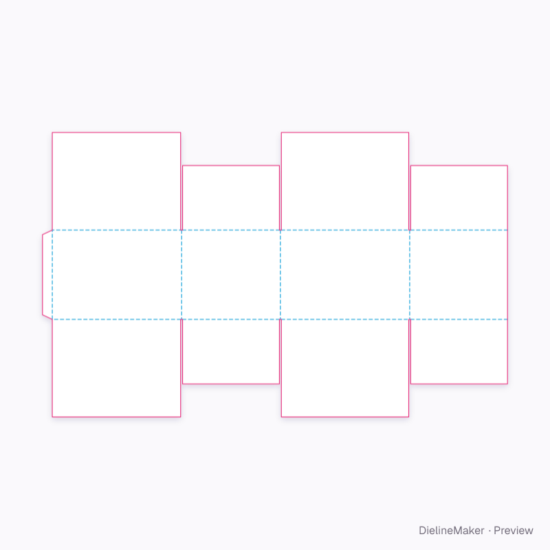 Archive storage carton — Centre special full overlap box flat dieline