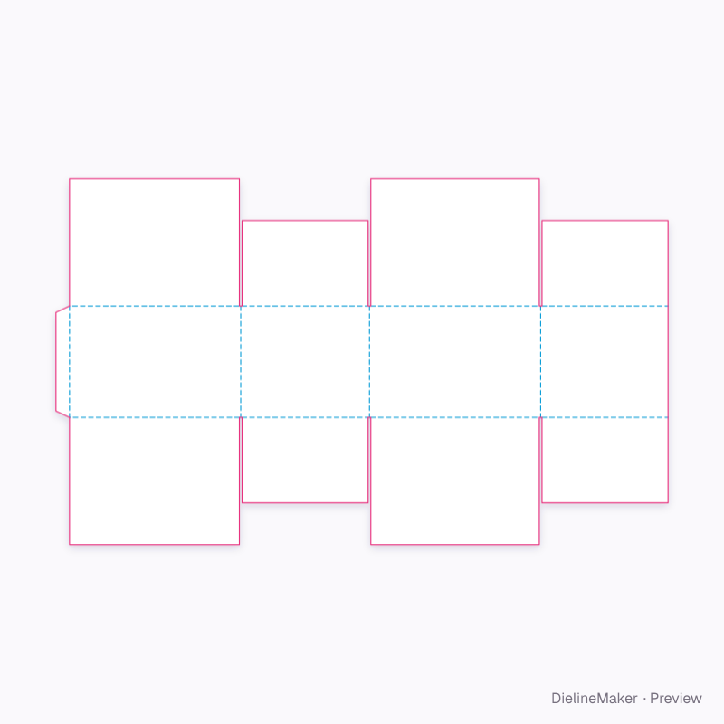 Book carton 400×300×250 flat dieline