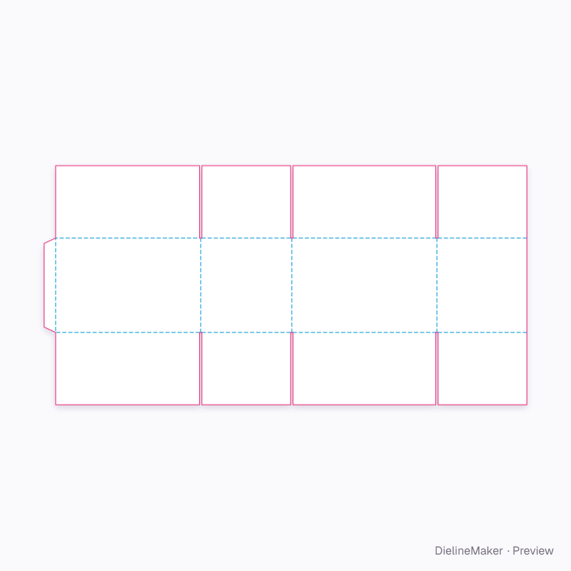 Loose-parts carton 400×250×250 flat dieline