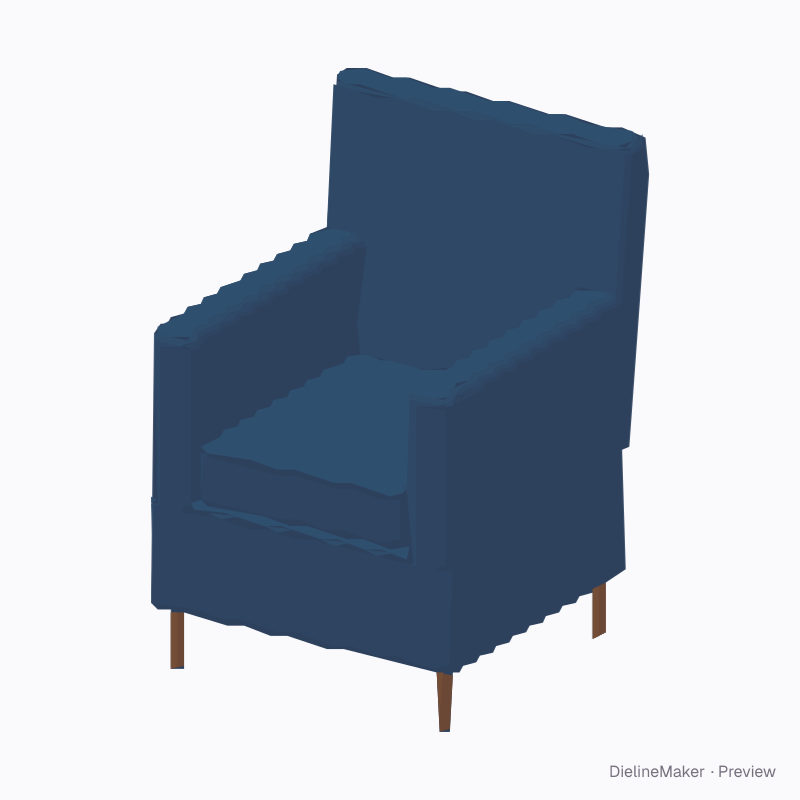 Upholstered armchair