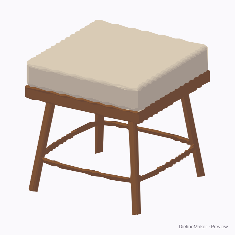 Upholstered footstool