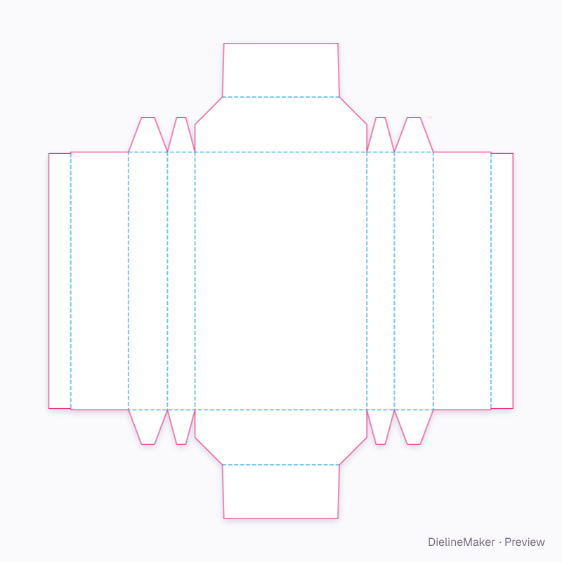 Flat dieline preview