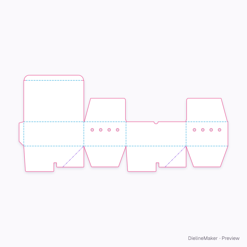 Family chicken box (8 pieces) flat dieline