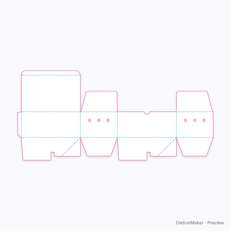 Chicken wings box flat dieline