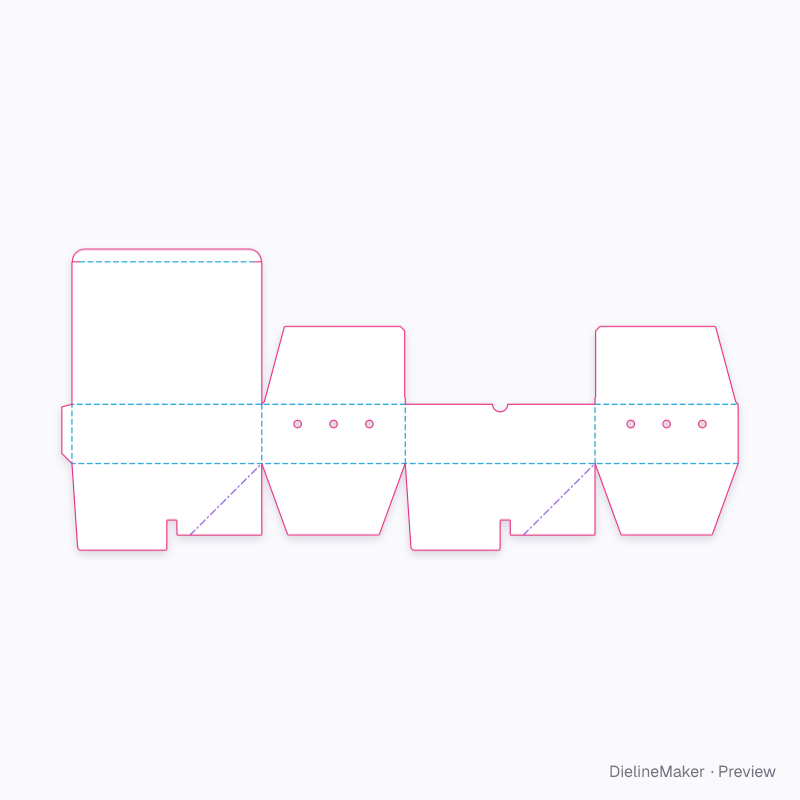 Pasta takeaway box — Fried chicken box flat dieline