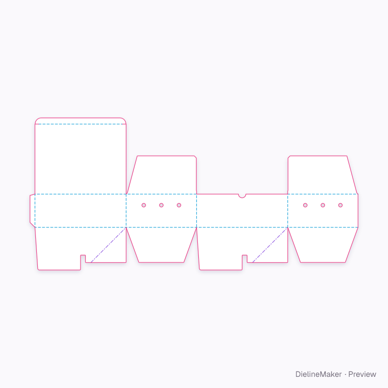 Garden salad takeaway box — Fried chicken box flat dieline