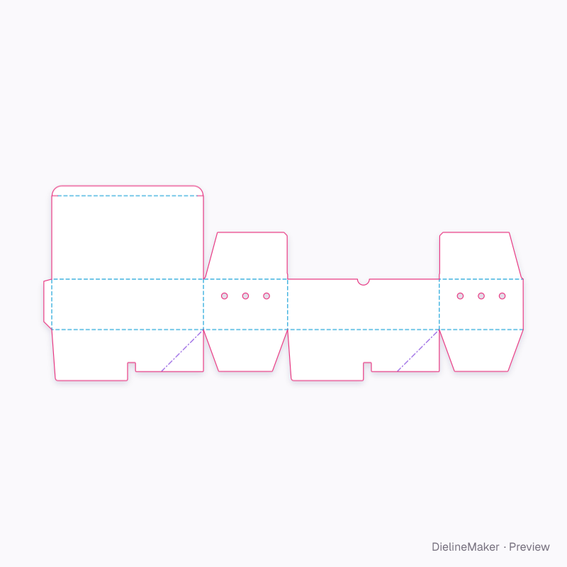 Fried chicken box flat dieline