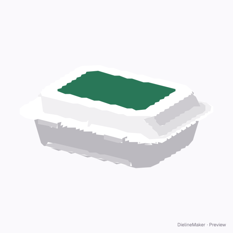 Small deli clear food clamshell