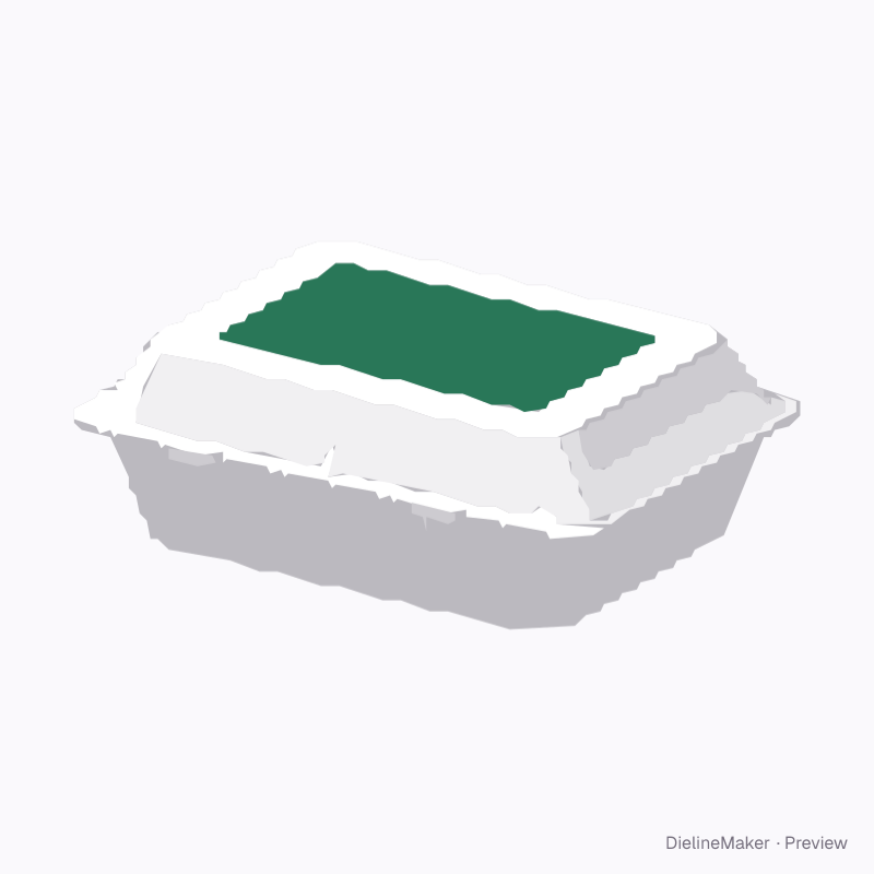 Clear food clamshell