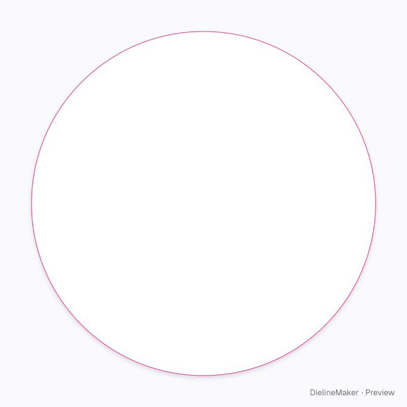 110 mm round coaster flat dieline