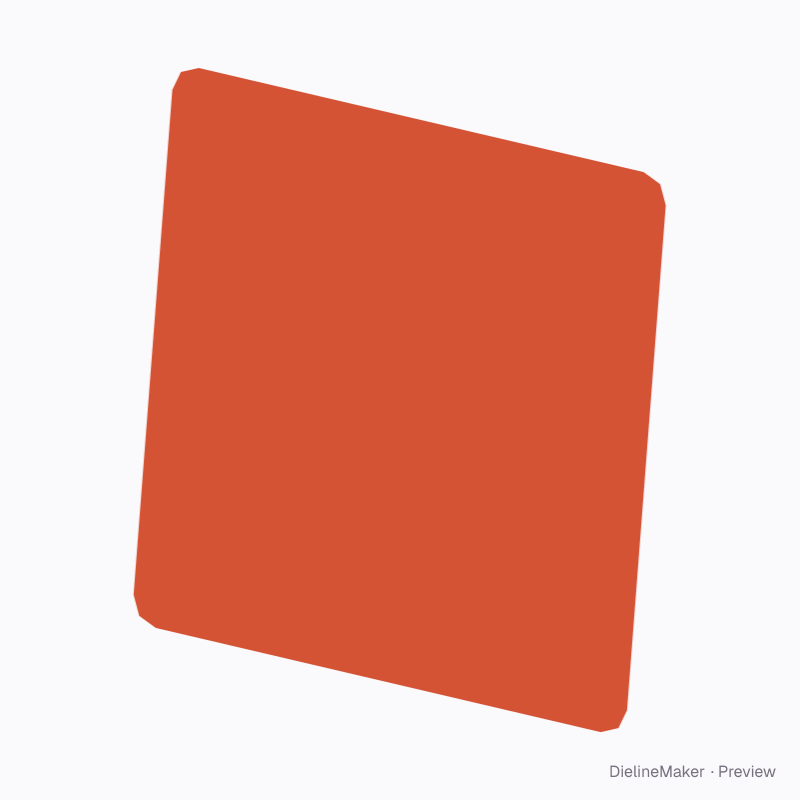 101.6 mm square coaster