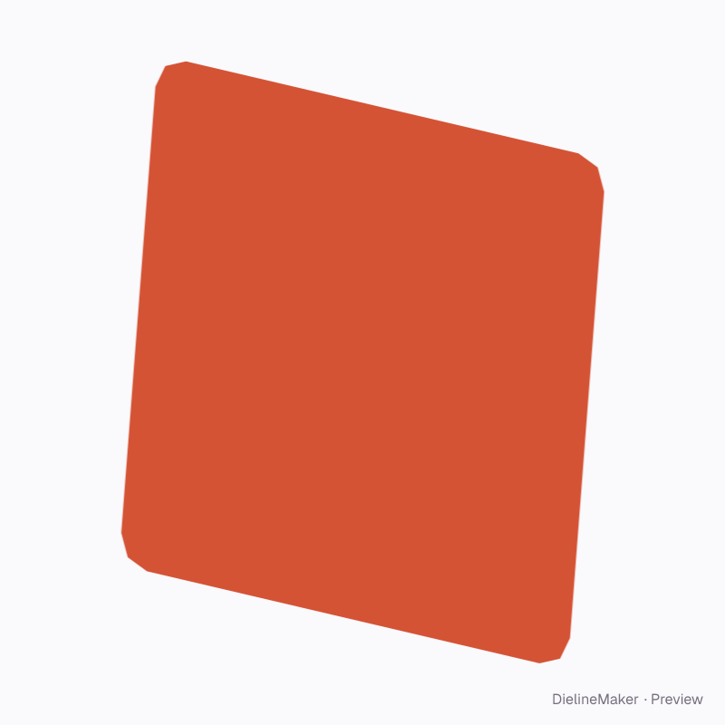 80 mm square coaster